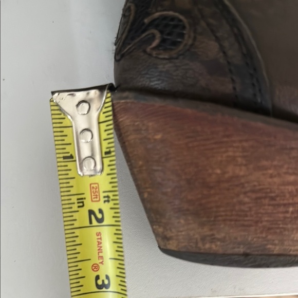 Corral Vintage Brown Lizard Inlay Pointed Toe - Picture 7 of 12